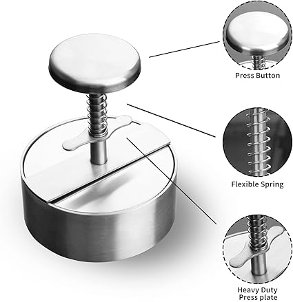 Adjustable Stainless Steel Burger Press