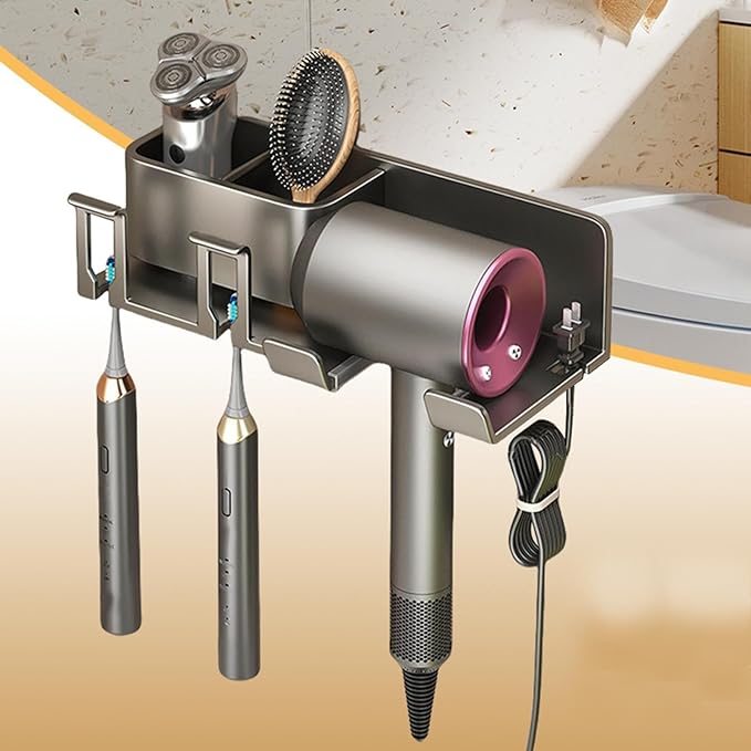 Bathroom Storage Toothbrush Holder Wall-Mounted Storage Rack