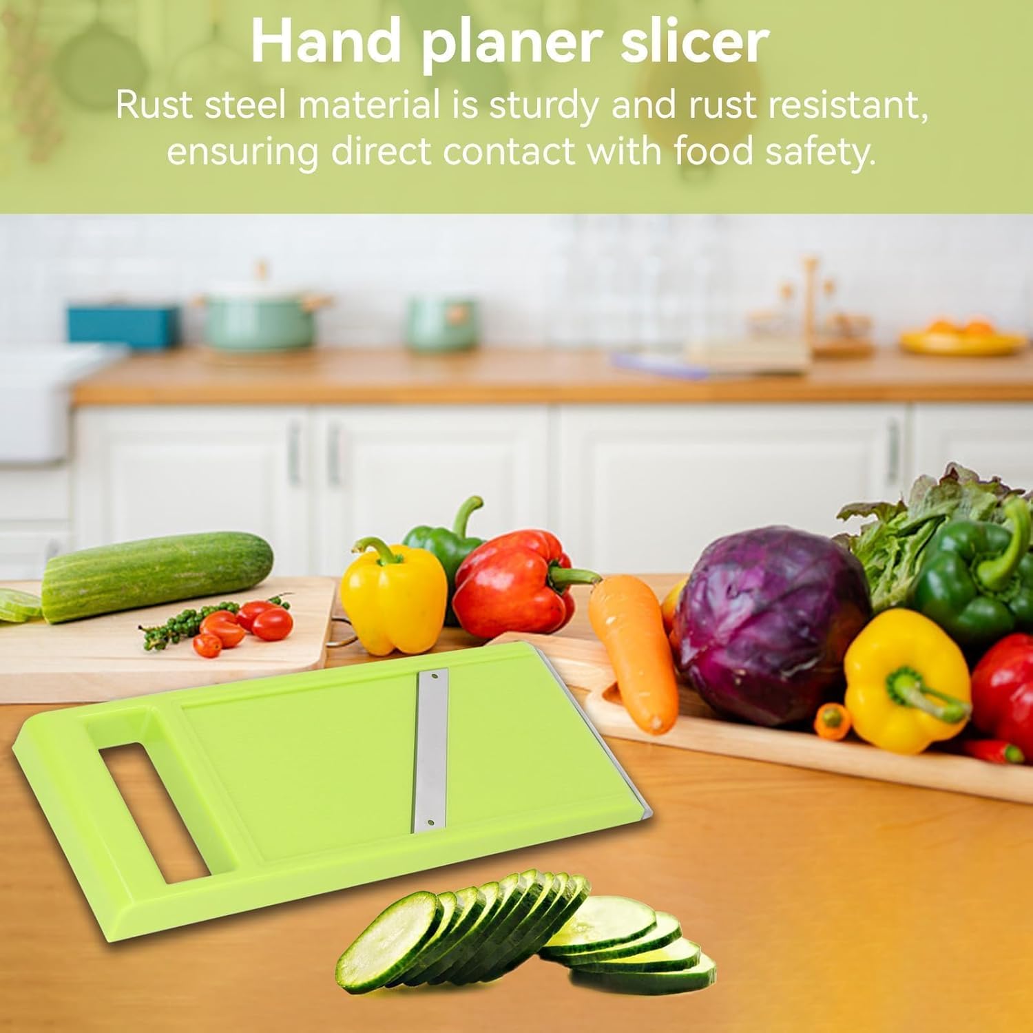 Handheld Multi-Veggie Slicer with Stainless Blade