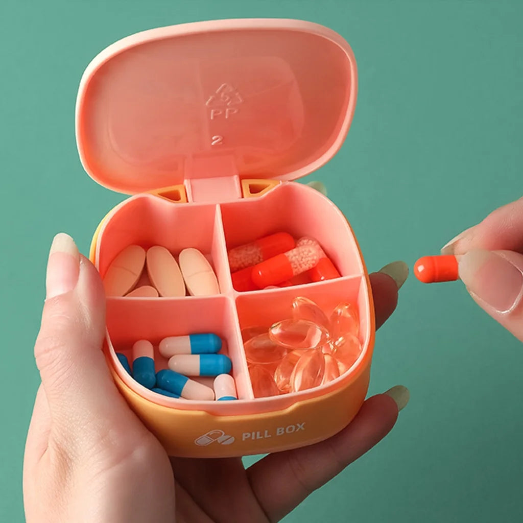 Portable 7-Day Medicine Storage Box with Airtight Lid