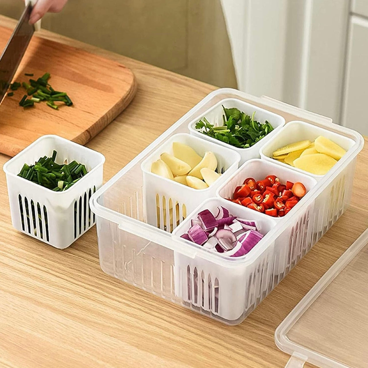 Fridge Organizer Box Six Compartments