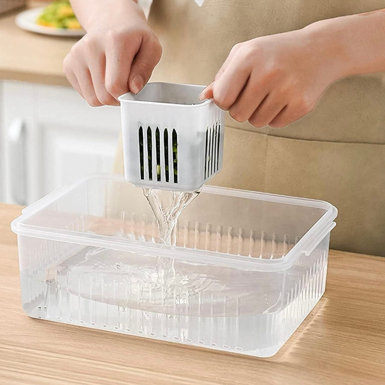 Fridge Organizer Box Six Compartments