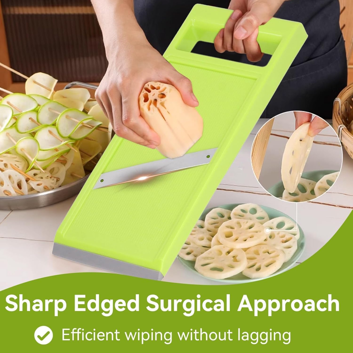 Handheld Multi-Veggie Slicer with Stainless Blade