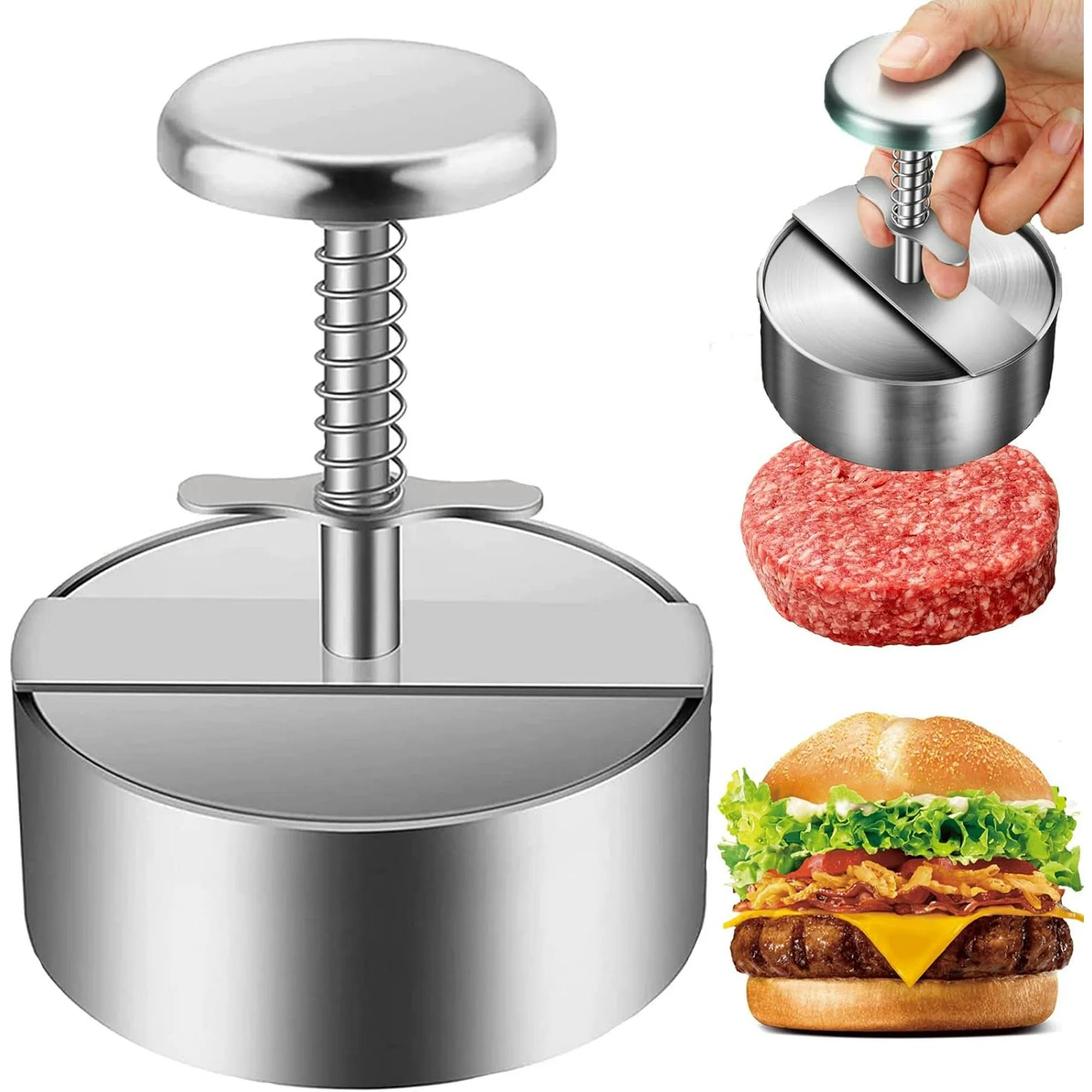Adjustable Stainless Steel Burger Press
