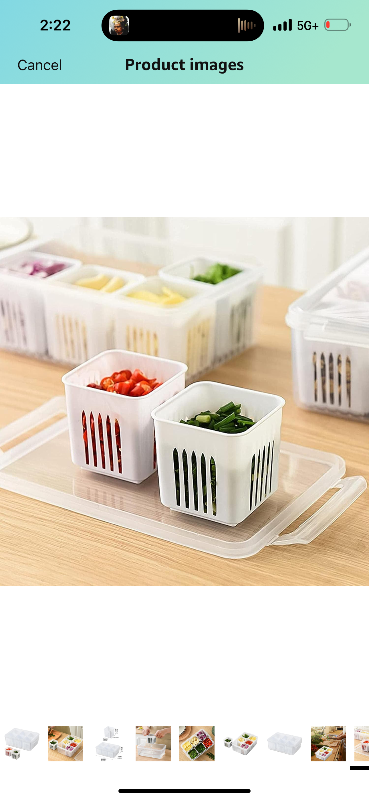 Fridge Organizer Box Six Compartments