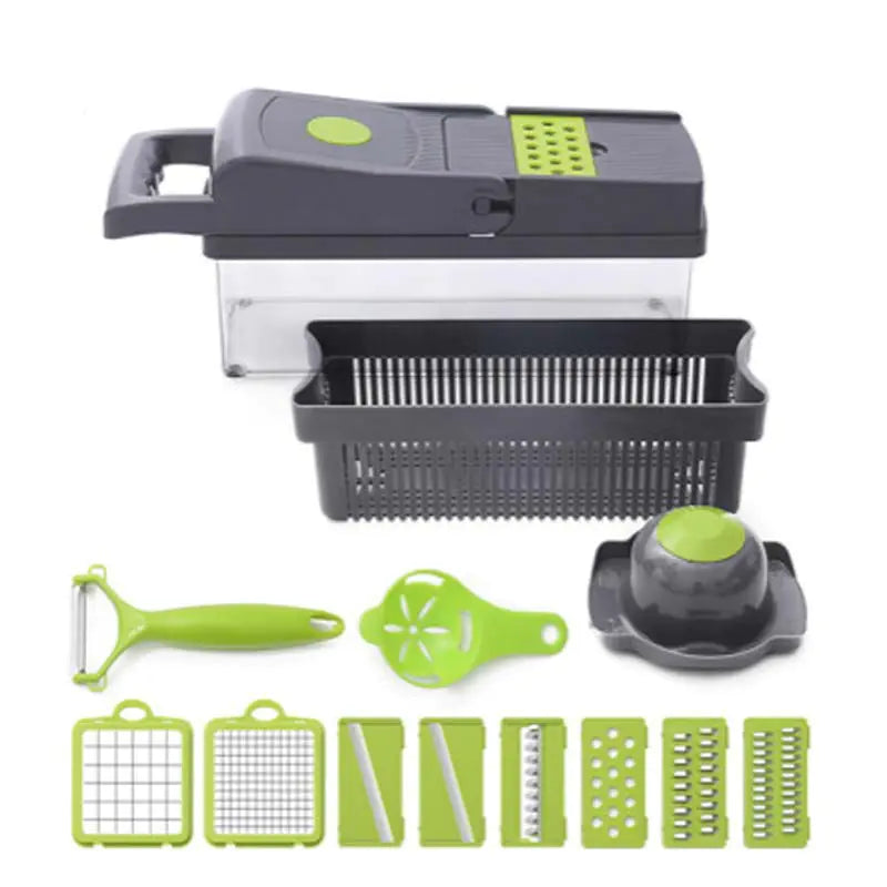 16-in-1 Vegetable Cutter Kitchen Gadget – Multi-Purpose Chopper for Salads, Cheese & More